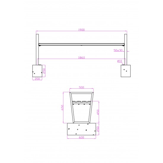 Banchetă Metalică Stradală THAVIS.B - Mobilier Parc