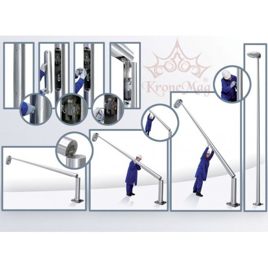 Stâlp Iluminat Stradal Rabatabil din Aluminiu SAL-50/P