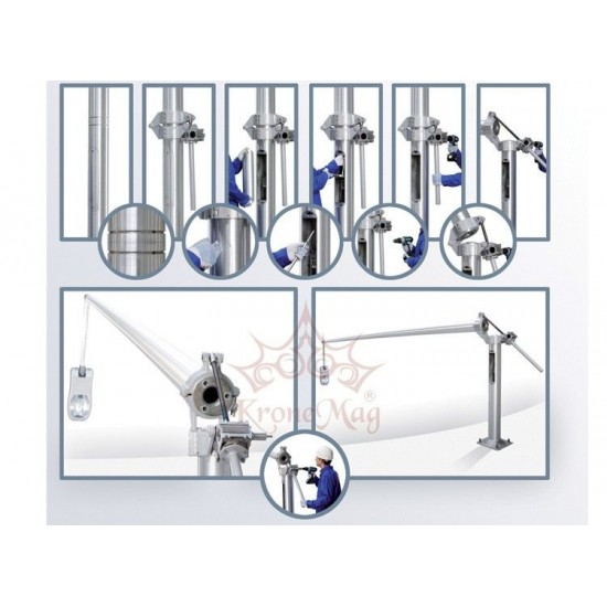 Stâlp Iluminat Stradal Rabatabil din Aluminiu SAL-95M/P